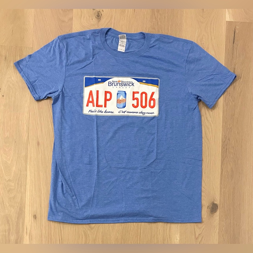 Alpine Lager Feels Like Home License Plate T-Shirt